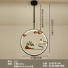 Lámpara de estudio estilo chino nueva lámpara Zen para sala de té candelabro de cabecera para comedor lámpara de pasillo iluminación creativa para balcón lámpara de bar mampara