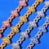 Hip-Hop Europeo y Americano Trébol de Cuatro Hojas Cadena Cubana de 8 Caracteres Joyería Transfronteriza Collar para Hombre Moderno Versátil Pulsera de Circonita Personalización