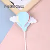 Decorações de Bolo de Aniversário Infantis Tendência Estilo Ins Coreano Urso Pintado à Mão Macarons Coloridos Balões 3D