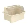 2024 Escurridor de Fregadero Tipo Cajón Doble Bandeja de Agua Volteo 90 grados Grado Alimenticio PP Escurridor de Gabinete para Platos