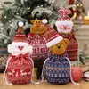 Decoraciones Navideñas Haobei Nueva Bolsa de Manzana Tejida Bolsa de Manzana para Personas Mayores Bolsa de Regalo Navideño Bolsa de Regalo de Muñeco de Nieve