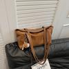 Bolso Marrón de Alta Gama de Gran Capacidad para Mujer 2026 Nuevo Bolso de Hombro para Viajar Otoño e Invierno Cuero Aceitoso Bolso Tote Retro