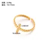 Yunyao Pedido Mínimo Una Pieza Anillo de Acero de Titanio con Pliegues Anchos Retro Europeo y Americano Oro de 18K Acero Inoxidable Personalizado Forma de Corazón