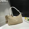 Bolsos Tejidos a Mano para Mujer 2025 Nueva Moda Tendencia Bolso Tote Retro Bolso de Paja Versátil Gran Capacidad Bolso de Hombro