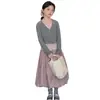 Conjunto de Primavera y Otoño para Niñas 2026 Nuevo Dulce Estilo Coreano Top Falso de Dos Piezas y Conjunto de Falda Floral Tendencia Transfronteriza