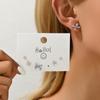 Pendientes Estilo Academia Japoneses y Coreanos aptos para Nicho Incrustados con Circonita Diseño de Lazo Estrella Pendientes Avanzados