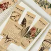 Marcadores de Página Qiyu 30 Marcadores de Página Retro Nostálgicos Transfronteiriços Arte Nicho Criativo DIY Material para Decoração de Leitura Cartões