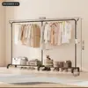Perchero de Pie, Engrosado y Resistente, Colgador Móvil para Ropa para Dormitorio, Perchero Retráctil Simple para Balcón
