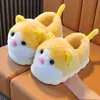 Chinelos de Algodão Infantis para Meninos Inverno Interno Doméstico Crianças Bebê Desenho Animado Bolsa Salto Antiderrapante Fofo Pelúcia Algodão Sapatos