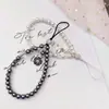 Novo Estilo Pequena Camélia Perfumada Corrente de Contas para Pendurar Celular Estilo Chinês Simples Nicho Cordão para Celular Ponto Diamante Pérola Pendurado