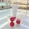 Botella Recargable Transparente de 100-110ml con Tapa Flip-Top, Set de Artículos de Tocador para Viaje y Viaje de Negocios, Botella de Tubo Suave, Portátil