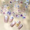 Tutu Flores de Primavera Como Brocado Alta Simulación Flores Secas Micro-relieve Pegatinas para Uñas Pequeñas Florales Vacaciones Pegatinas para Uñas 122