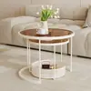 Mesa de centro de cristal estilo arcoíris para salas de estar pequeñas, diseño moderno simple, mesas redondas de moda en varios tamaños