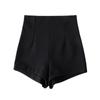 Shorts de Alfaiataria Feminino de Cintura Alta Roupa de Outono e Primavera Feminina Pequeno Hot Girl Mostrando as Pernas Longo Base Hot Pants Outono Envolto no Quadril