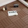 Piso Plástico Externo Auto-Instalável Terraço Externo Piso de Madeira com Encaixe Anticorrosivo Varanda Pátio Banheiro Piso Antiderrapante