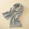 Cachecol de cashmere de aba larga 2024 novo unissex cor sólida temperamento simples xale estreito cachecol grosso de cashmere outono e inverno