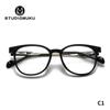 STUDIOMUKU gafas de madera geniales diseño original marco grande degradado transparente hecho a mano exquisito marco de gafas marco de gafas