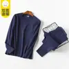 Traje térmico de terciopelo para hombre con forro polar engrosado para otoño e invierno, ropa interior larga sin costuras para hombre