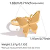 Anillos con un Toque de Lujo de Nicho, Empaque de Joyería Estilo Ins de Lujo Ligero, Joyería Fina para Mujer con Diseño de Mariposa Lisa, Venta al por Mayor Transfronteriza de Verano