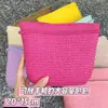 Bolsa de Paja Linda para Niñas de 20 cm con Flores, Bolsa de Vacaciones, Nueva Moda de Verano para Playa, Bolso Cruzado para Teléfono para Niñas