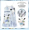 Vestido fino sin mangas pijama infantil verano falda de tirantes niña niños medianos y grandes traje de princesa para casa lote