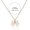 Colar feminino rede vermelha rosa zircão borboleta colar nicho novo design sentido pingente temperamento zircão titânio aço colar
