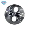 Huagang Gems Base Redonda de Alumínio com Dois Furos Zircônia Branca Solta Pedra Artificial Cz Furada para DIY