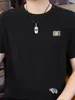 Camiseta Branca de Verão Masculina de Manga Curta Fresca Respirável Camisa a Gás Nova Blusa de Manga Meia-Manga Tamanho Grande Secagem Rápida Roupa de Verão