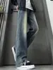 Jeans masculinos com vibe de rua americana, calças casuais versáteis de corte reto, slim fit e soltas, novas e estilosas para primavera e outono, para homens