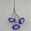 Comércio Exterior Transfronteiriço Arranjo de Flores de Lótus Artificiais para Decoração de Local de Casamento, Flor Artificial de Lótus de 3 Cabeças para Palco T, Fabricante de Flores Artificiais
