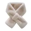 Bufanda Mao de Color Sólido para Mujer, Invierno, Suave, Estilo Coreano, Linda para Niña, Bufanda de Felpa, Cálida, Imitación de Piel de Conejo, Cuello