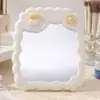 Espejo de Princesa Plegable de Cordero Lindo Espejo de Maquillaje de Escritorio para Dormitorio Estudiantil Espejo de Tocador de Dibujos Animados para Habitación