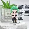 Llavero de One Piece Colgante de Goma Blanda Animación de Dibujos Animados Luffy Llavero de Coche Adornos Colgantes Caja Sorpresa Muñeca Pequeña Personalización