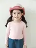 Wulibu-2026 Camiseta Básica de Manga Larga Estilo Coreano Nueva para Primavera y Otoño para Niños, Camiseta a Rayas con Cuello Redondo de Moda para Niñas