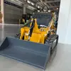 Barredora de Ángulo Recto para Mantenimiento de Carreteras, Cargador Compacto Diésel de Operador Montado, Minicargador Pequeño, Quitanieves Tipo Cargador de Carretera