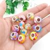 Venda Quente Transfronteiriça Contas Coloridas Arco-Íris com Furo Grande Contas Perfuradas de Resina 8X14Mm Contas para Pulseira DIY Disponíveis em uma Variedade de Opções