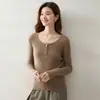 ¡Obsesión por la moda! Suéter de cachemira para mujer con media cremallera, cuello redondo, textura acanalada, corte ajustado, mangas largas, perfecto como capa interior o capa base