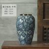Jarrón de cerámica Jingdezhen hecho a mano, decoración de hotel, sala de estar famosa, nueva maceta de cerámica retro china