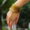 Pulsera Rosario de Ámbar con 108 Cuentas de Buda Juguete Aceite de Pollo Ámbar Azul Ámbar Sangre Mismo Estilo para Hombres y Mujeres Suministro en Vivo Pulsera