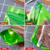Bolsa de Papel de Aluminio Colorida Verde Yin y Yang Auto-soportable Auto-sellable Aroma a Cáscara de Naranja y Nueces Té Rojo Dátil Rojo con Núcleo de Nueces Bolsillo Sellado