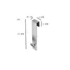 En stock gancho de acero inoxidable montado en la parte posterior gancho trasero para puerta de vidrio perchero desmontable gancho de metal para ropa de baño sin perforaciones