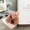 Anillo Abierto de Plata Esterlina S925 Estilo Coreano Estilo Moderno Creativo Distintivo Círculo de Flor Floreciente Zircón para Mujer