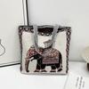 Bolsa de Hombro Thai Transfronteriza con Elefante Bordado Moda para Mujer Nueva Bolsa de Lona Portátil de Gran Capacidad para Mujer