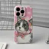 Flor Gato Lindo Estampado por Transferencia de Calor Modelo de Comercio Exterior Manzana 17 Funda para Teléfono iPhone 18 Pro Max Cubierta Protectora Ultra Delgada