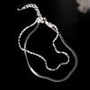 Pulsera de Cadena Plana de Hueso de Serpiente Arroz Doble Capa para Mujer Diseño de Nicho Sentido de la Moda Personalidad Estilo ins Temperamento Joyería de Mano al Mayoreo
