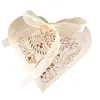 Caja de Dulces de Flores Europeas de Amazon Caja de Empaque de Dulces Caja Hueca Láser de Boda Caja de Papel con Cinta de Amor