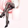 Medias de Diamantes a Cuadros Jk Negras Ins Modernas Otoño e Invierno Nuevo Sexy Patrón Oscuro Malla Adelgazante Look Hermosas Moldeadoras de Piernas Pantimedias