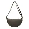 Bolsa Tiracolo Leve de Nylon em Forma de Meia-Lua, Alça Ajustável Transversal para Ombro com Fechamento em Zíper, Bolsa Hobo Casual para Mulheres Homens Roupa Diária Viagem