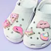 Venta Caliente Transfronteriza LED Parpadeante Dibujos Animados Rosa Zueco Charms para Zapatos DIY En Stock Zapato de Jardín Hebilla Decorativa Personalizada