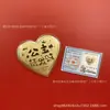Pastel Personalizado de Corazón de Oro de 52mg Feliz Cumpleaños Moneda de Oro Pieza de Oro Oro Puro 999 Regalo del Día de San Valentín Chino